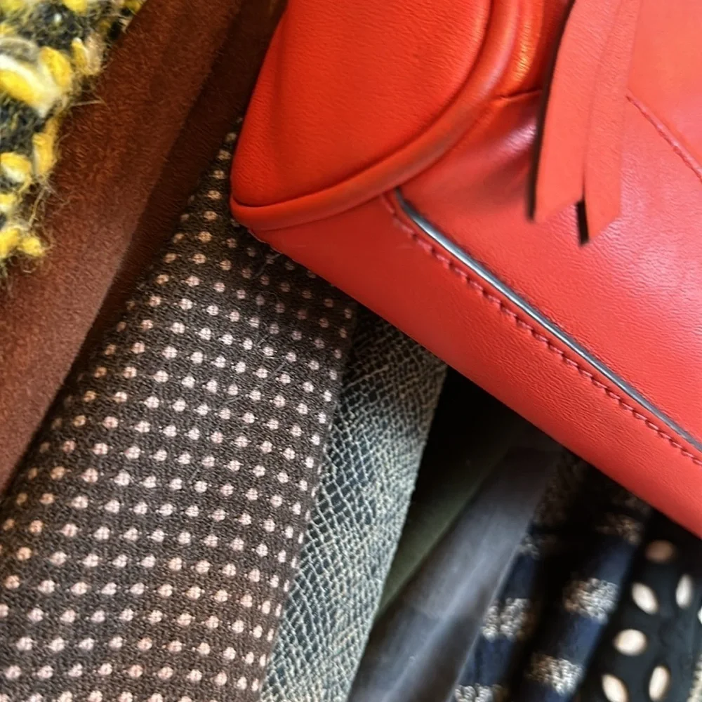 Kate Spade red leather crossbody bag